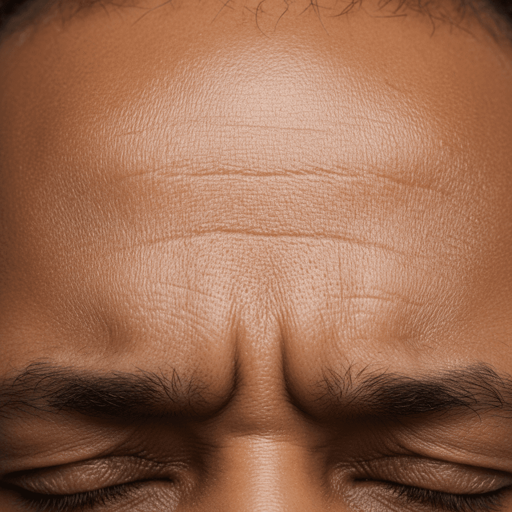 Before Botox forehead treatment at MDW Aesthetics Miami