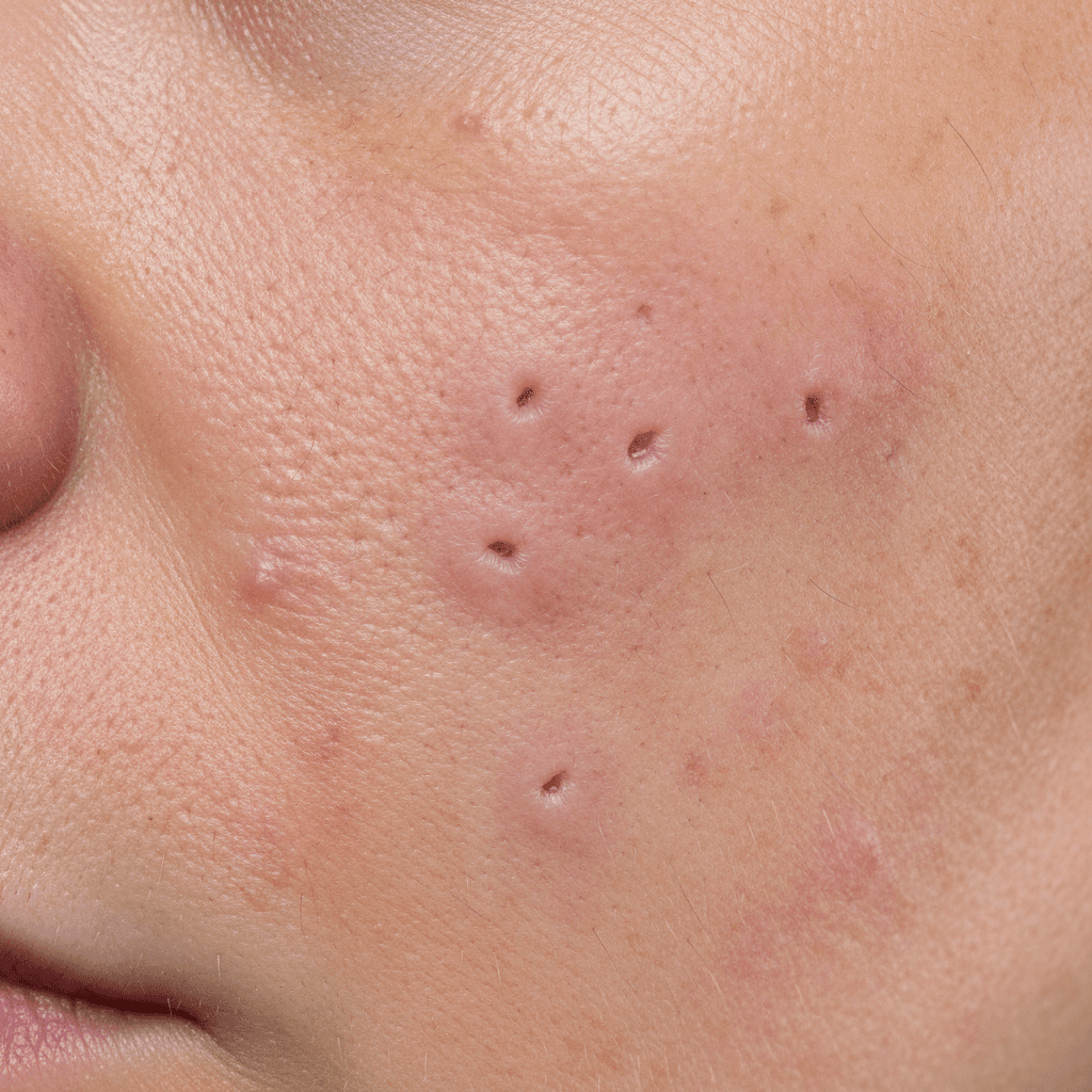 Before microneedling treatment at MDW Aesthetics Miami