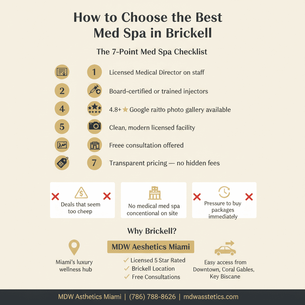 Best Med Spa in Brickell: What to Look For — Infographic by MDW Aesthetics Miami