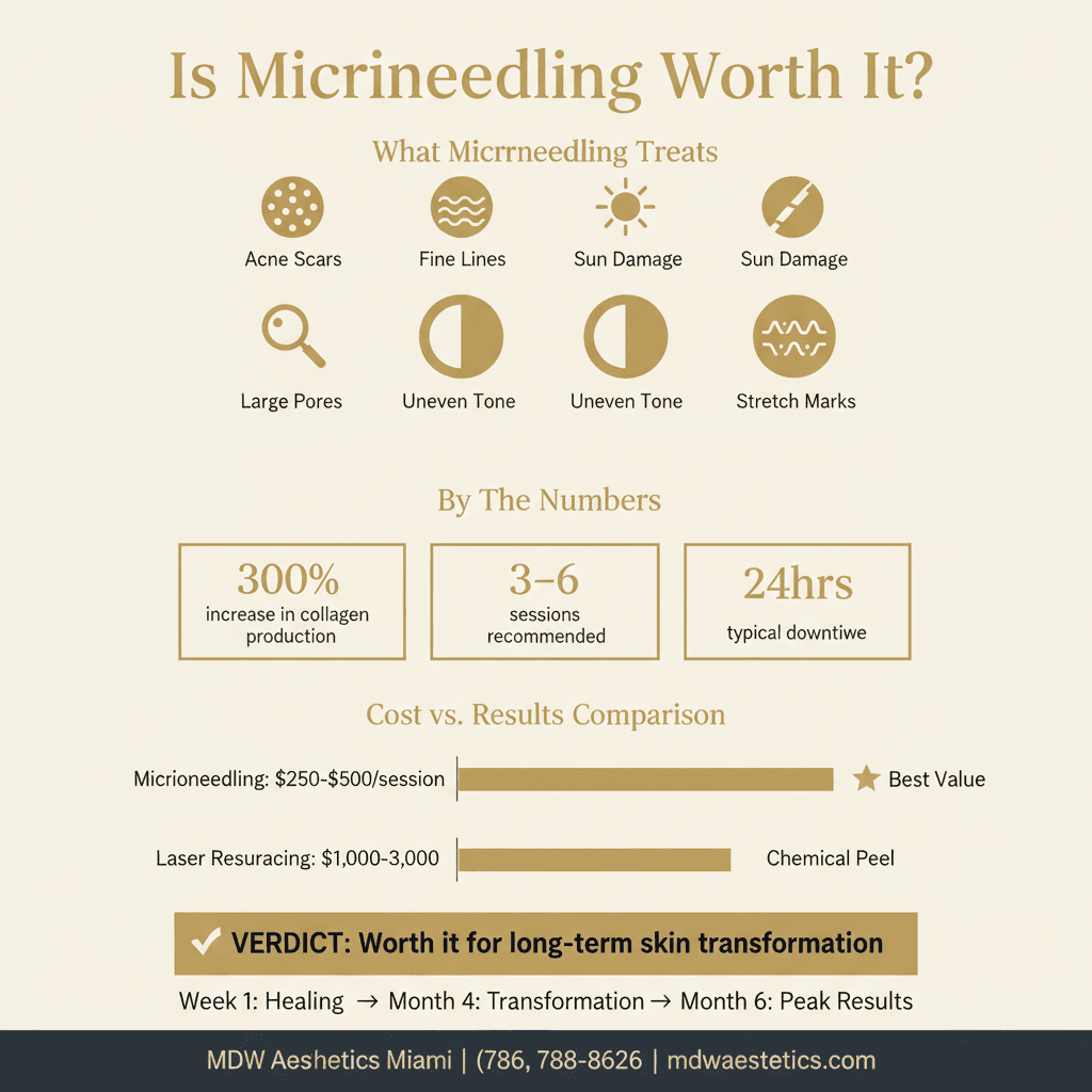 Is Microneedling Worth It in Miami? — Infographic by MDW Aesthetics Miami